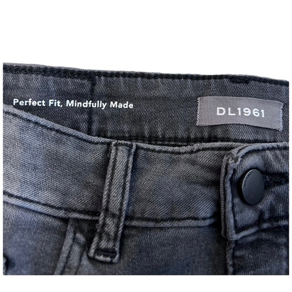DL1961 Florence skinny mid rise instasculpt grey raw hem - Picture 12 of 13